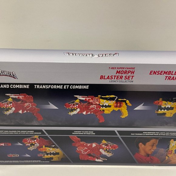 Power Rangers Deluxe Dino Charge Morpher T-Rex Red & Yellow Morph Blaster Gun - Picture 2 of 2